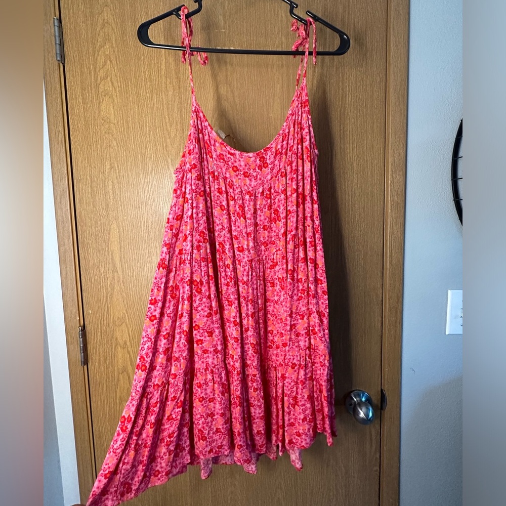Target wild fable pink floral babydoll dress size medium